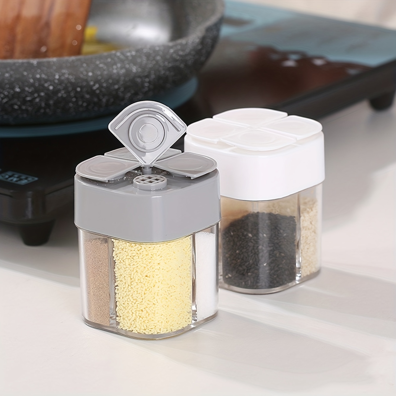 4in1 Camping Seasoning Shaker  - đánh giá và giá Spice Jar Labels