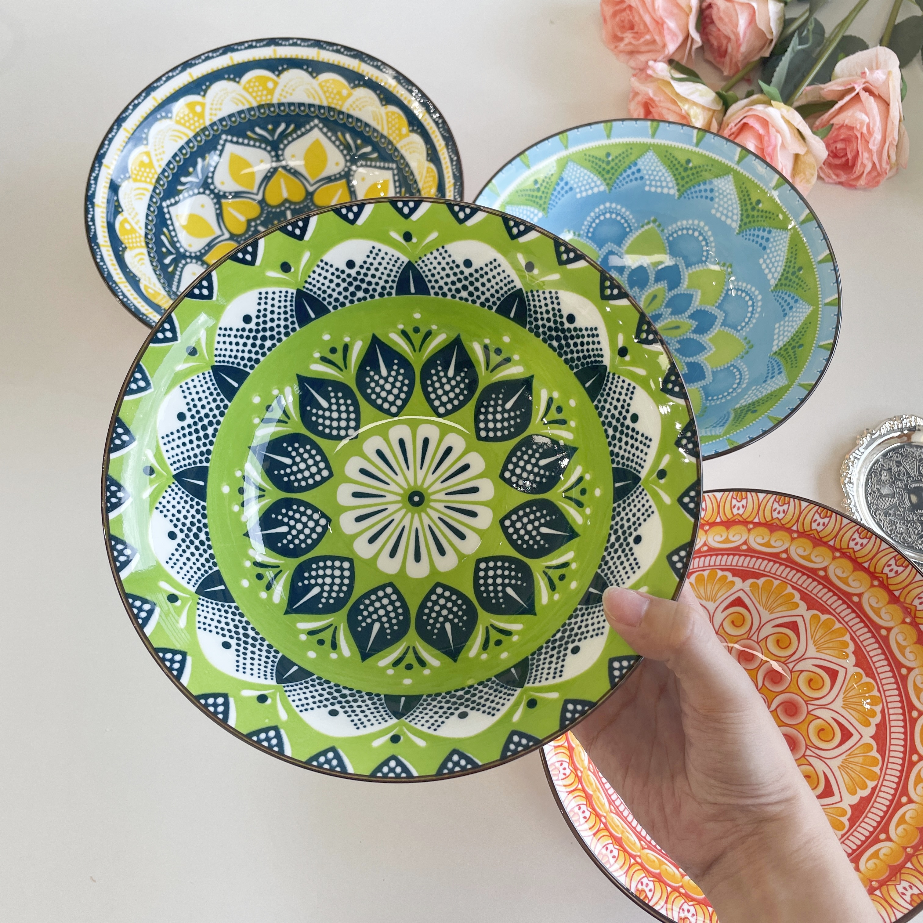 1/4-Piece Bohemian Ceramic Sou - đánh giá và giá Meal Prep Microwave