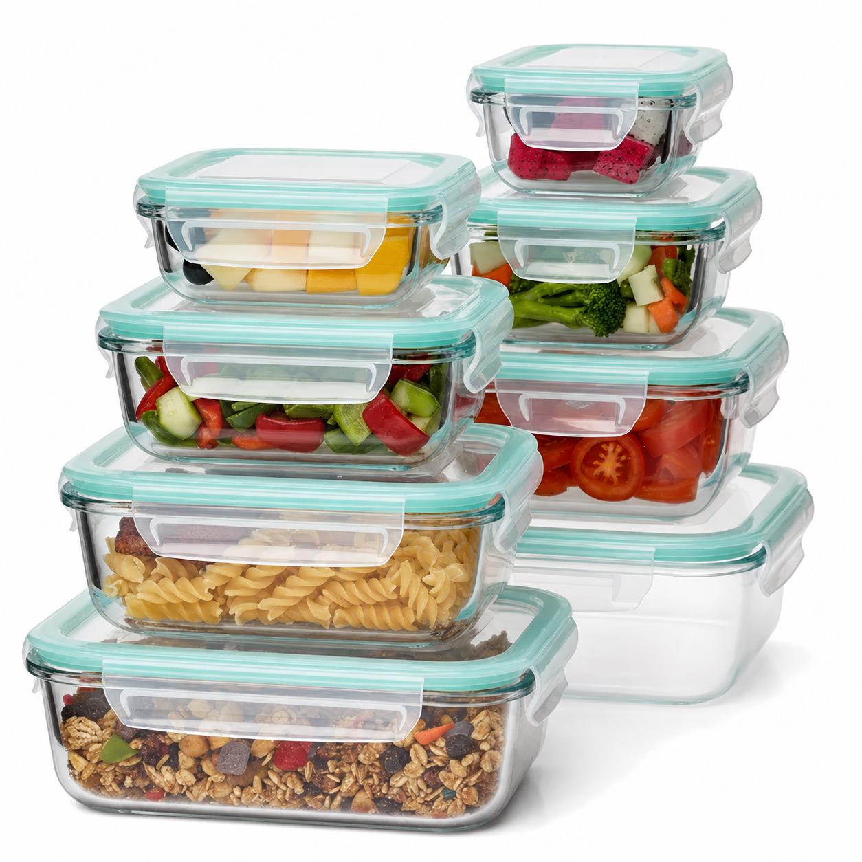 8Pcs Borosilicate Glass Food S - đánh giá và giá Meal Prep Jars With Lids