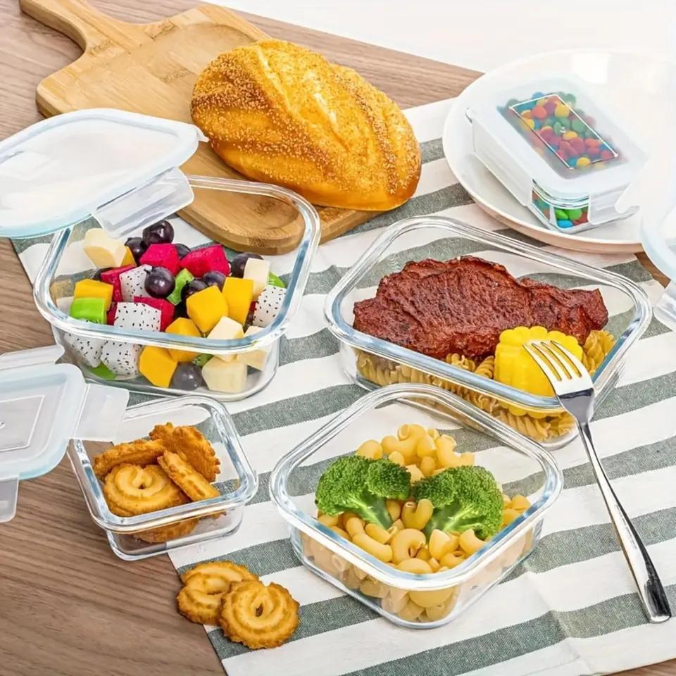 8Pcs Borosilicate Glass Food S - đánh giá và giá Meal Prep Jars With Lids
