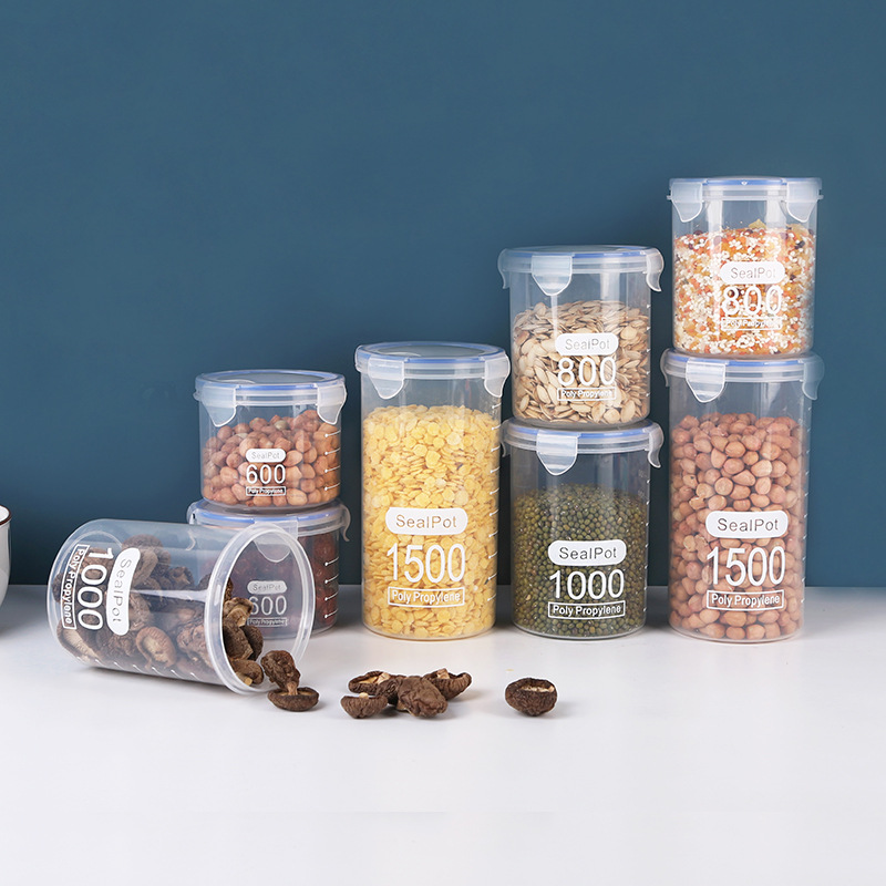 1-4PCS Sealed Jars With Scale  - đánh giá và giá Meal Prep Jar