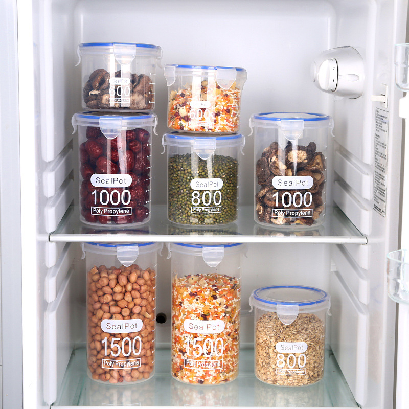 1-4PCS Sealed Jars With Scale  - đánh giá và giá Meal Prep Jar