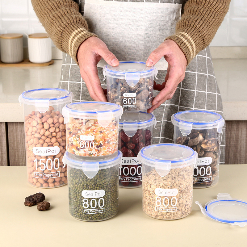 1-4PCS Sealed Jars With Scale  - đánh giá và giá Meal Prep Jar