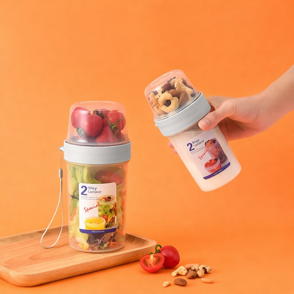 Double Layer Leakproof Food Ca - đánh giá và giá Meal Prep Jars With Lids