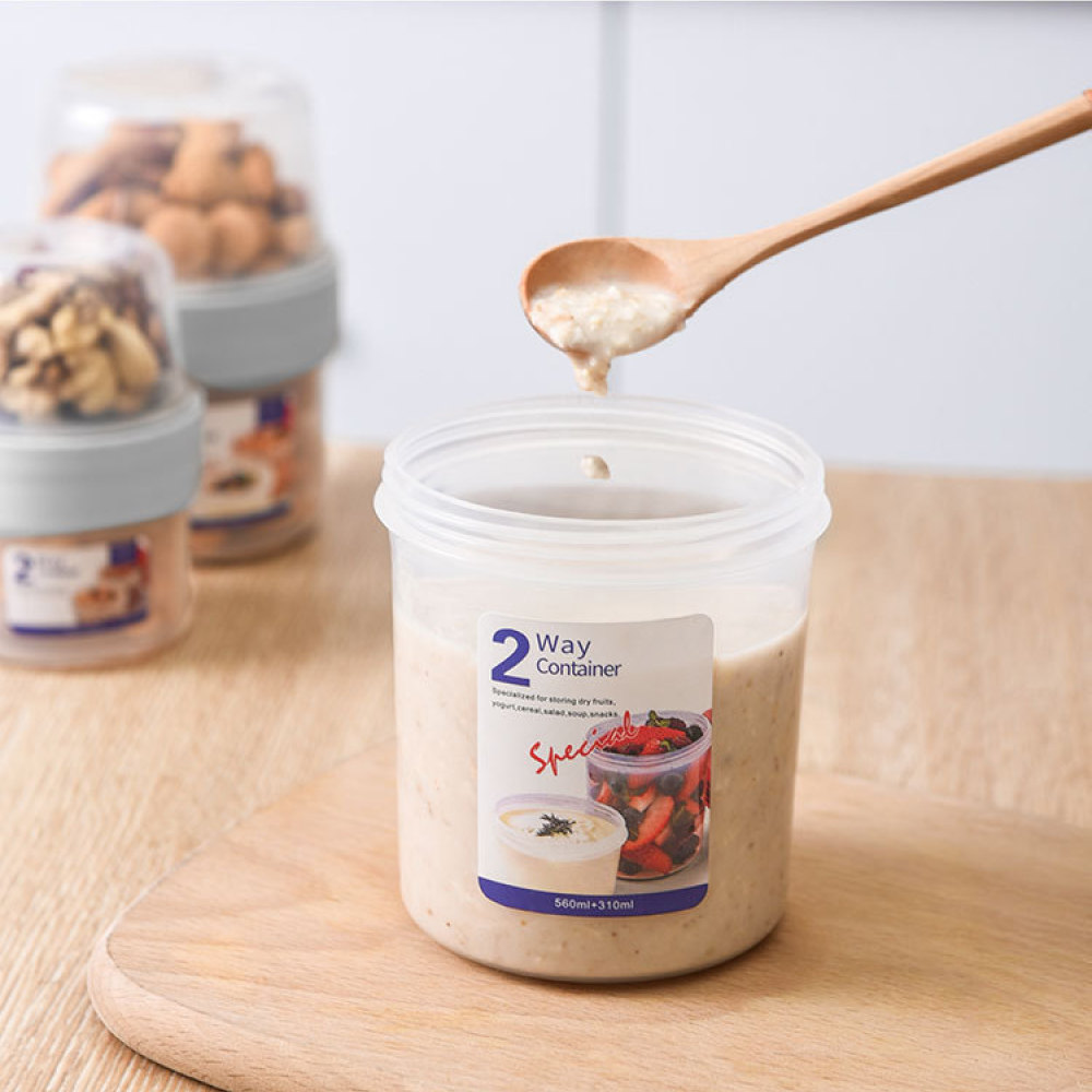 Double Layer Leakproof Food Ca - đánh giá và giá Meal Prep Jars With Lids