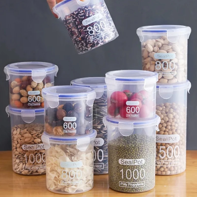 1/4PCS Sealed Jars With Scale  - đánh giá và giá Meal Prep Jar