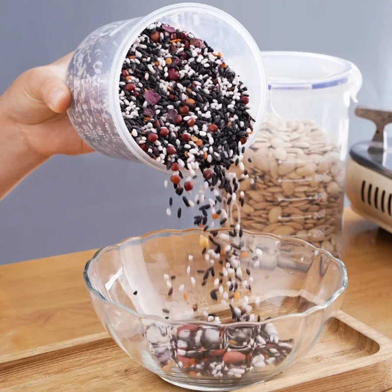 1/4PCS Sealed Jars With Scale  - đánh giá và giá Meal Prep Jar